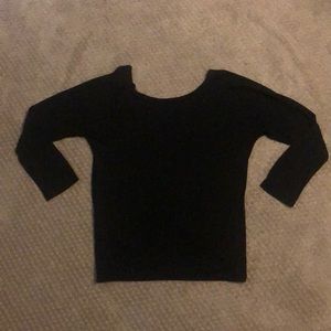 Backless long sleeve shirt